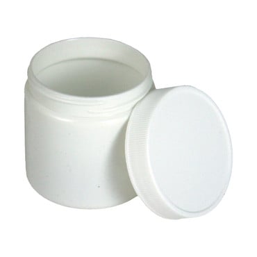 Set of 12 Plastic White Jars - 4 oz. image 0